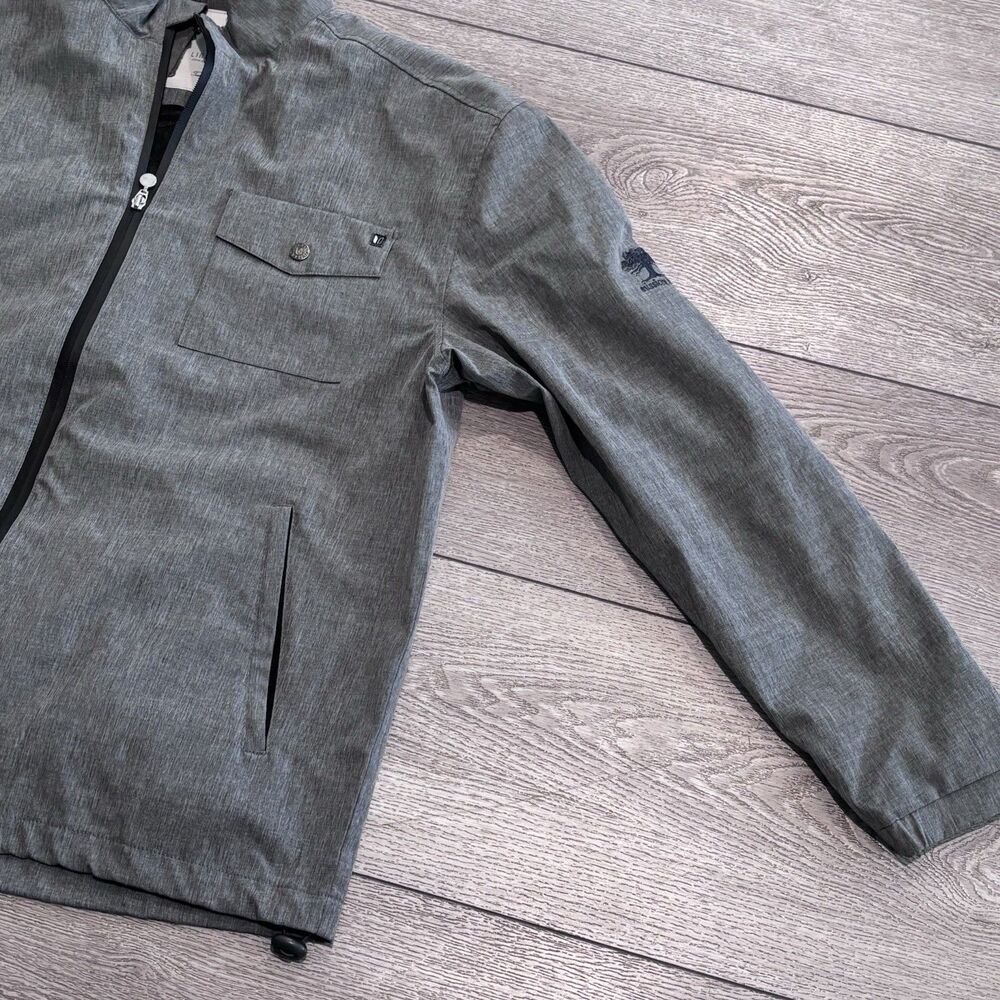 Linksoul Golf Jacket Mens Large Grey Windbreaker Lightweight‎ Full Zip Pockets - Picture 2 of 8